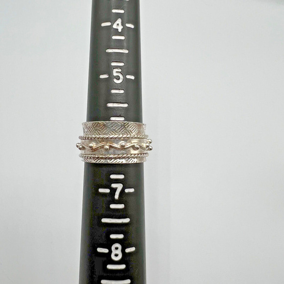Signed DbM KENSINGTON Sterling Silver Spinner Ring - Size 6 - Picture 6 of 6
